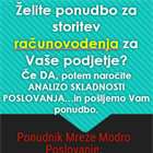 Želite ponudbo za vodenje poslovnih knjig družbe MODRO JUTRO d.o.o.?