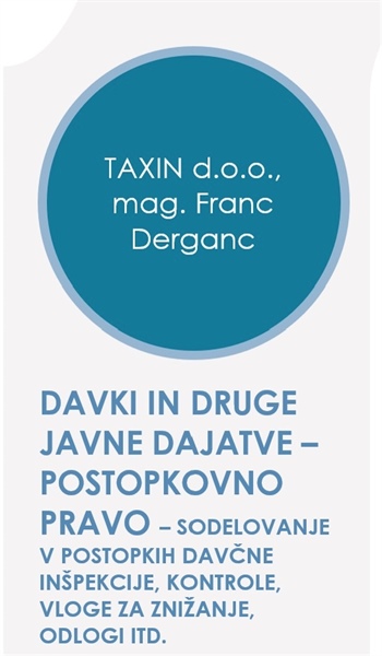 Davčno svetovanje - davčno procesno pravo (pomoč stranki v davčni inšpekciji....)
