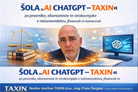 ŠOLA »AI CHATGPT – TAXIN« - za pravnike, ekonomiste in strokovnjake v računovodstvu, financah in komerciali…
