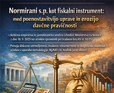 Normirani s.p. kot fiskalni instrument: med poenostavitvijo uprave in erozijo davčne pravičnosti