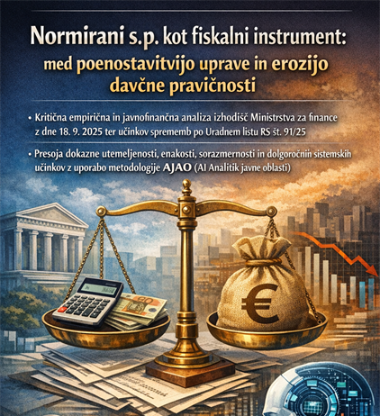 Normirani s.p. kot fiskalni instrument: med poenostavitvijo uprave in...