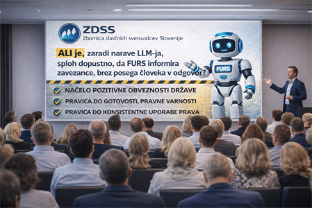 Pravni in tehnični vidik uporabe »Robotka FURS« – praktičnost vs. pravna varnost