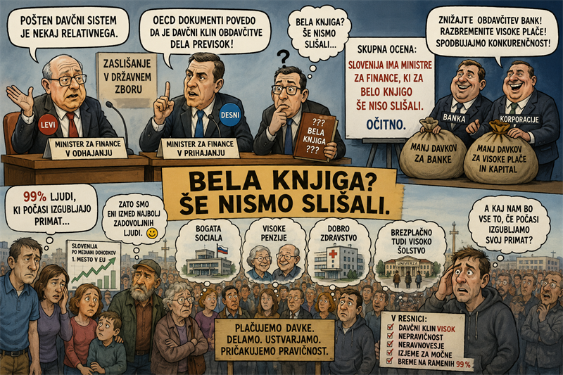 Bela knjiga javno-dajatvenega sistema: najprej resnica o državi, šele nato davčna reforma – rešitev ali ponovna iluzija?