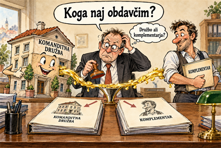 Čigav dohodek sme država obdavčiti - aktivnemu komeplementarju ali komanditni družbi?