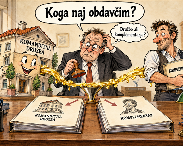 Čigav dohodek sme država obdavčiti - aktivnemu komeplementarju ali komanditni družbi?